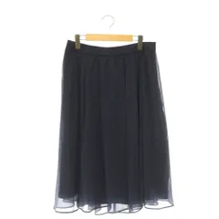 マッキントッシュ ロンドン MACKINTOSH LONDON スカート ロング フレア 総柄 46 ネイビー ブラック /DO ■GY06のサムネイル