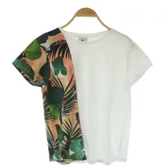 ピーエスポールスミス PS Paul Smith Tシャツ カットソー 半袖 リーフ柄 M マルチカラー 白 ホワイト 緑 グリーン /SS ■OS ■GY06のサムネイル
