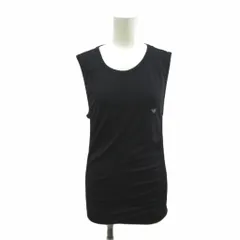 エンポリオアルマーニ EMPORIO ARMANI タンクトップ ノースリーブ L 黒 ブラック ロゴ ラウンドネック /KK ■GY19のサムネイル