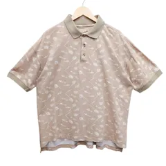 Woolrich ウールリッチ ポロシャツ メンズ L ベージュ 総柄 半袖 鹿の子 アロハ柄 フィッシュ柄 コットン100% オリジナルタグ USA古着 ヴィンテージ レトロ アウトドア カジュアル 春夏 ゆったりサイズ 古着男子 ユニセックス ストリート服のサムネイル