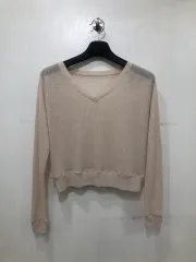 Vネック クロップドニットのサムネイル