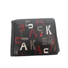 ブラックレーベルクレストブリッジ BLACK LABEL CRESTBRIDGE 二つ折り財布 ウォレット 小銭入れあり 総柄 PVC 黒 ブラック /FF ■GY18のサムネイル