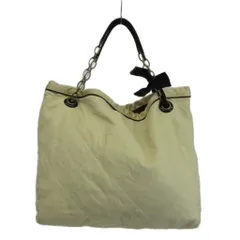 ランバン LANVIN アマリア Amalia トートバッグ ハンド レザー キルティング チェーン リボン オフホワイト /XZ ■GY11のサムネイル