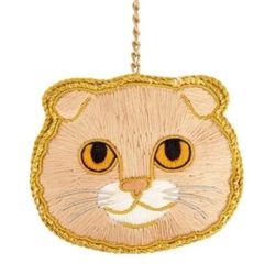 キシマ　ニャトリエ　刺繍キーホルダー　スコティッシュフォールド キーホルダー