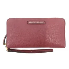 アルマーニエクスチェンジ A/X ARMANI EXCHANGE 長財布 ウォレット ラウンドファスナー バーガンディ レザー 赤 ワインレッド ボルドー /JS ■GY18のサムネイル