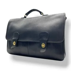 コーチ COACH オールドコーチ レザー ブリーフケース ビジネスバッグ 書類鞄 手提げ A4収納 本革 ブラック 黒 ゴールド金具 ヴィンテージ クラシック 通勤 メンズ レディース 0356-017 S66のサムネイル