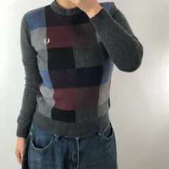 フレッドペリー CHECK ウールニット Sのサムネイル