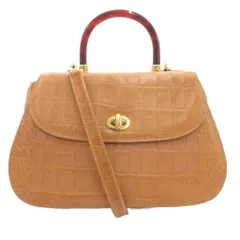 ソニアリキエル SONIA RYKIEL ショルダーバッグ ハンドバッグ 2way クロコ べっ甲風ハンドル ターンロック開閉 ベージュ  /ML ■GY18のサムネイル