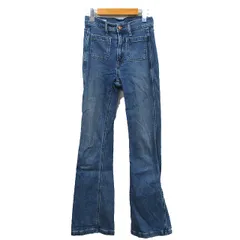 ギャップ GAP フレア デニム ジーンズ ウォッシュ加工 24 ブルー 青 /KT34のサムネイル