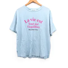 フレディ エミュ fredy emue ロゴプリント Tシャツ カットソー 半袖 丸首 コットン 綿 38 ライトブルー /FT15のサムネイル