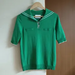 カールラガーフェルド セーラー カラー ニット Tシャツ グリーンのサムネイル