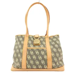 ドゥーニーアンドバーク DOONEY&BOURKE ハンドバッグ トート 肩掛け グレー ベージュ レザートリム キャンバス モノグラム柄 ロゴ総柄 /SD ■GY11のサムネイル