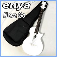 Enya Nova Go Acoustic Guitar, Stringed Instrument, White, with Case, 6 Strings, for Playing