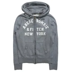 ABERCROMBIE & FITCH ヴィンテージ ロゴ フード ジップアップ Lのサムネイル