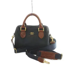 ヴァレンティノ ガラヴァーニ VALENTINO GARAVANI 2WAY ショルダーバッグ ハンドバッグ 紺 ネイビー 茶 ブラウン /MI ■GY11のサムネイル