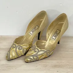 GIANNI VERSACE ジャンニヴェルサーチ パンプス 35 1/2(22.5cm相当) ゴールド VT-B 190 レディース ヒール 靴[OI03643]のサムネイル