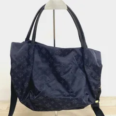美品 russet/ラシット 2WAY トートバッグ/ショルダーバッグ モノグラム 総柄 ネイビー系 レディース[OA05704]のサムネイル