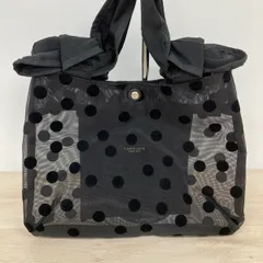 美品 1metre carre アンメートルキャレ トートバッグ/ハンドバッグ ブラック ドット柄 シースルー メッシュ レディース 日本製[OA05719]のサムネイル