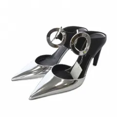 プロエンザスクーラー PROENZA SCHOULER パンプス 36.5 23.5cm 018 シルバー色 黒 ブラック ポインテッドトゥ バックル 切替 /RI ■OSのサムネイル