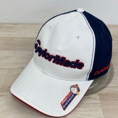 テーラーメイド ゴルフキャップ LOA21 ホワイト×ネイビー フリー(57-59cm) 綿100% TaylorMade 帽 Hiromi Kobayashi  サイン入り[OL01140]