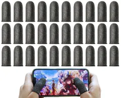 【プロ選手が愛用】 30個入り ブラック指サックゲーム用 ANACEND スマホ指サック カーボンファイバー 丁度よい締め付け感 全指対応 極薄0.2mm 手汗と指紋対策 スムーズな指の操作 スマホゲームや音ゲー 超高感度 ゆびさっくのサムネイル