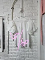パフ袖 半袖 Tシャツ 白のサムネイル