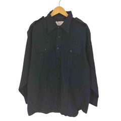 ユーズドフルギ USED古着 {{Elbeco}} USA製 TEX-TROP ダブルポケット ロングスリーブ ワークシャツ メンズ  17 1/2 34