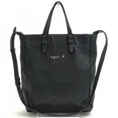 アニエスベー／agnes b. バッグ トートバッグ 鞄 ハンドバッグ レディース 女性 女性用 レザー 革 本革 ネイビー 紺  MS03B-01 2WAY ショルダーバッグのサムネイル