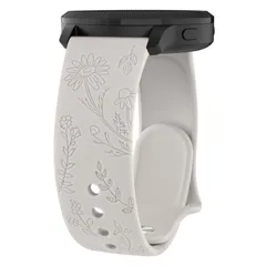 刻印フラワーバンド for Garmin Venu Sq/Sq Music/Venu 2 Plus/Vivoactive 5 / Vivoactive 3 / Vivomove Sport/Forerunner 55 158 245 645 バンド  ...のサムネイル