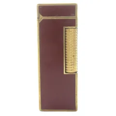 ダンヒル dunhill ローラー式 ガスライター 喫煙具 喫煙グッズ 火花確認済み えんじ ボルドー バーガンディ /MW ■GY18のサムネイル