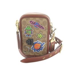コーチ COACH エルゴ キスロック キャンバス レザー ブラウン 12232