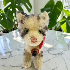 【子猫 Tabby タビー 14cm】ヴィンテージ シュタイフ 美品 送料無料☆シュタイフ☆Cat Tabby 14cm☆キャットタビー/ねこ/猫/ネコ