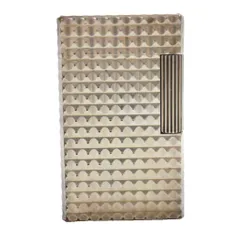 エステーデュポン S.T.DUPONT LINE1 ライン 1 ガスライター ダイヤモンドヘッド加工 ローラー式  火花確認済 シルバーカラー 銀色 ケース付き /MW ■GY18のサムネイル