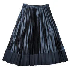 "robe de chambre COMME des GARCONS" Wool Switching Satin Pleats Skirtのサムネイル