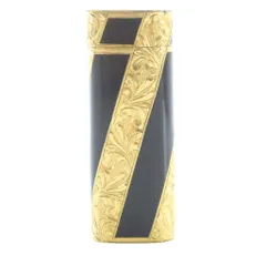 カルティエ Cartier RoyKing  ロイキング ガスライター ガスタンクカルティエ製 18K 彫金 喫煙具 喫煙グッズ 黒 ブラック ゴールドカラー /MW ■GY18のサムネイル