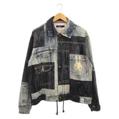 【中古】CUNE モザイクジージャンプリントのツイルコーチジャケット サイズ3 ブルー[19]のサムネイル
