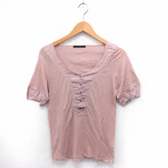 アメリカンラグシー AMERICAN RAG CIE Tシャツ カットソー ボタン 丸首 半袖 コットン 綿 ピンク /FT17のサムネイル