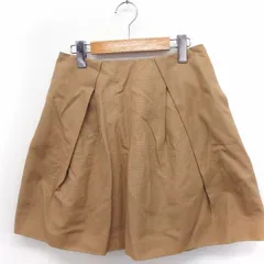 ドゥーズィエムクラス DEUXIEME CLASSE スカート フレア タック ミニ 無地 シンプル 綿 36 キャメル 茶 /FT23のサムネイル
