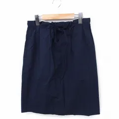 ギャルリーヴィー GALERIE VIE トゥモローランド スカート ひざ丈 タイト 無地 シンプル コットン 綿 0 ネイビー 紺 /FT7のサムネイル