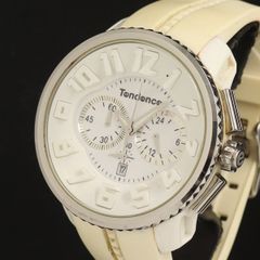 電池交換済】Tendenceテンデンス ガリバー47 ホワイト 稼働 46mm 