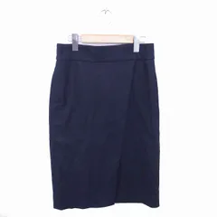 アイボリーコート ivory court タイト スカート 膝下丈 ウール 無地 シンプル 36 ネイビー 紺 /TT8のサムネイル