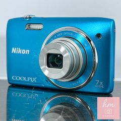 [미품] Nikon COOLPIX S3500 오리엔탈 블루 2005만 화소 광학 7배 줌 광각 26mm 니콜 렌즈 렌즈 시프트 VR 컴팩트 디지털 카메라 니콘 쿨픽스 S3500DBL