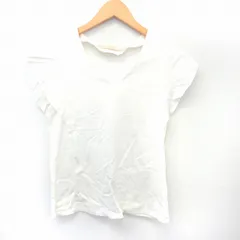 カージュ Khaju カットソー Tシャツ 半袖 フリル袖 無地 シンプル ホワイト /ST50のサムネイル