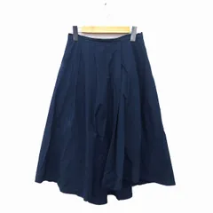 ロッソ ROSSO アーバンリサーチ スカート フレア ロング コットン混 タック サイドジップ 無地 38 紺 ネイビー /NT18のサムネイル