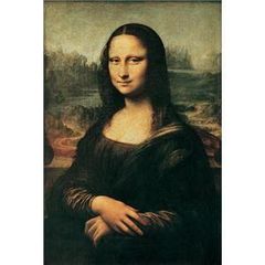 ds-世界の名画シリーズ、プリハード複製画 レオナルド・ダ・ヴィンチ作 「モナ・リザ」（額縁付）