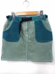エーグル AIGLE スカート コーデュロイ 台形 ミニ コットン 綿 S グリーン 緑 /FT2のサムネイル