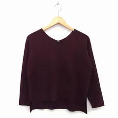 ロッソ ROSSO アーバンリサーチ ニット カットソー Vネック 肩落ち 長袖 ロングテール 無地 シンプル 厚手 Free ブラウン 茶 /HT17のサムネイル