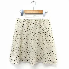 シンシアローリー CYNTHIA ROWLEY スカート フレア ハート柄 膝丈 バックジップ 2 ホワイト /ST14のサムネイル