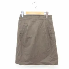 アーバンリサーチ サニーレーベル URBAN RESEARCH Sonny Label スカート タイト 膝下丈 無地 シンプル サイドジップ F 茶 ベージュ /TT26のサムネイル