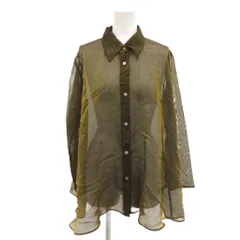 キャサリンハムネット KATHARINE HAMNETT シャツ M ゴールドカラー シアー レギュラーカラー 長袖  /SJ ■GY58のサムネイル